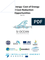 SI OCEAN. Ocean Energy - Cost of Energy and Cost Reduction. 2013 PDF