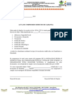 Acta de Compromiso Derecho de Garantia