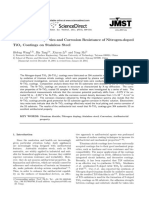 Antibacterial Properties and Corrosion Resistance of Nitrogen-Doped Tio Coatings On Stainless Steel