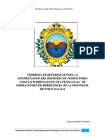 TDR - Plan de Operaciones de Emergencia - Pisco