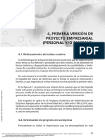 Creatividad e Innovación para El Desarrollo Empres... - (4. PRIMERA VERSIÓN DE PROYECTO EMPRESARIAL (PERSONAL Y O FAMILIAR) )