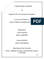 Impact of GST On Construction Companies