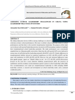 Assessing School Leadership Challenges in Ghana Using Leadership Practices Inventory