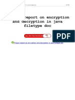 Project Report On Encryption and Decryption in Java Filetype