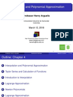 Interpolation and Polynomial Approximation: Professor Henry Arguello