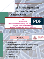 Use of Microorganisms For The Production of Amino Acids - Mubasshira-MSc-2 FPP