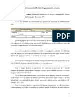 Les Prédéterminants Possessives Dans Les Grammaires Savantes