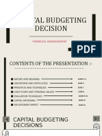 Financial Management-Capital Budgeting