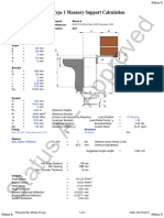 Ov Ed: Type 1 M Asonry Support Calculation