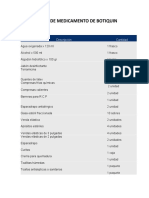 Listado de Medicamento de Botiquin