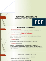 Writing A Paragraph 3