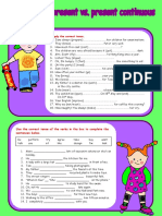 Simple Present Vs Present Continuous - 86880