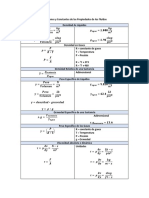 Ecuaciones y Constantes de Las Propiedades de Los Fluidos PDF