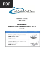 Procedimiento - Cambio de Canaletas en Almacén 19, 20, 21