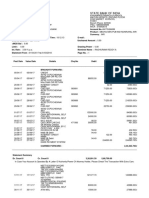 Statement of Account: State Bank of India