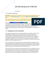 Recruitment and Selection Process of The Fast Food Industry