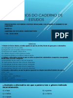 Exercícios Do Caderno de Estudos