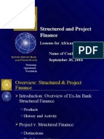 Structured and Project Finance Structured and Project Finance