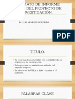 Esquema Informe Final Proyecto de Investigación Usp