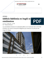 Edificio Babilonia en Itagüí Se Inclinó 11 Centímetros