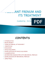 Aberrant Frenum and Its Treatment