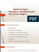 Aula 7 - Qualidade Da Água, Poluição e Autodepuração Dos Cursos D'água