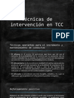 Técnicas de Intervención en TCC