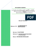 Module 15 La Gestion de La Maintenance Pla Mmo PDF