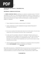 Derecho de Peticion Prescripcion Cobro Coactivo Pedro Roa