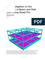 An Investigation On The Analysis of Beam and Raft Slab Using Staad Pro