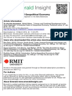 Analytical Gains of Geopolitical Economy: Article Information