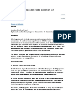 Rotura de Fibras Del Recto Anterior en Futbolistas