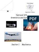 National 4/5 Kinematics and Dynamics: Knox Academy