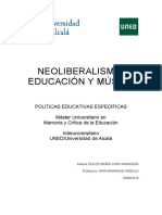 Neoliberalismo, Educacion y Musica. Dulce María Cano Maqueda