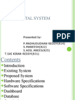 Car Rental System: Presented by-P.Madhusudhan Reddy (814) S.MANEESH (822) S.ADIL ANEES (825) T.Sai Kiran Reddy