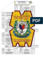 Criminology Evaluation Form