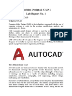 Machine Design & CAD-1 Lab Report 1