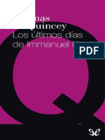 Thomas de Quincey - Los Últimos Días de Immanuel Kant