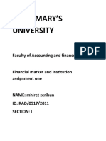 Saint Mary'S University: Faculty of Accounting and Finance