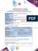 Guía de Actividades y Rúbrica de Evaluación - Paso 5 - Construir Un Ensayo Argumentativo