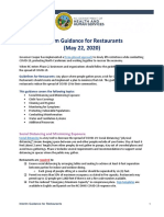 NC DHHS Interim Guidance For Restaurants 5-19-20 Final