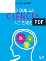 Lo Que La Ciencia No Sabe - Michel Henry