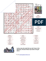 Look Up Any City Words That You Don't Know in The Dictionary. Find All of These City Words in The Grid Above