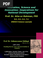 Education, Science and Innovation: Imperatives For National Development