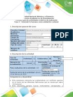 Guía de Actividades y Rúbrica de Evaluación - Fase 2 - Entender Lo Humano Como Unidad Bio-Cultural