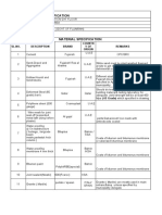 Material Specification