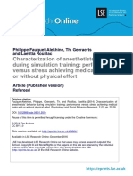 Characterization of Anesthetists' Behavior During Simulation Training: Performance Versus Stress Achieving Medical Tasks With or Without Physical Effort