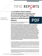 Association of Pre-Season Musculoskeletal Screenin