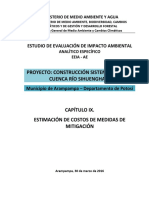 EEIA AE - Cap. IX. Estimación Costos PPM - Construcciòn Sistema Riego El Tranque Grande