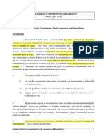 Environmental Protection Department Guidance Note: Guidance Note For Contaminated Land Assessment and Remediation 1